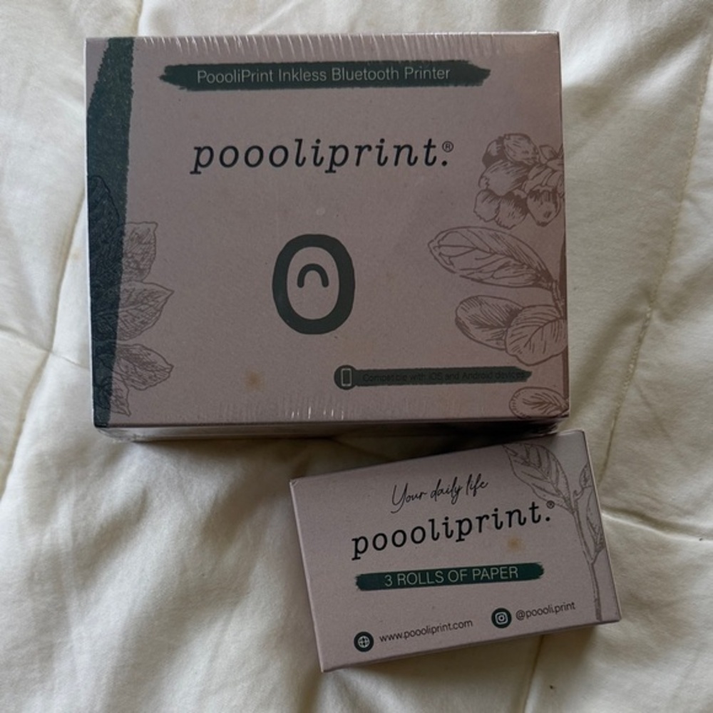poooliprint Inkless Bluetooth Printer + Paper - Dusty Rose